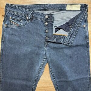 Diesel Jeans Men 36 Blue Larkee Beex Regular Taper Leg Stretch 084LC Inseam Alt.